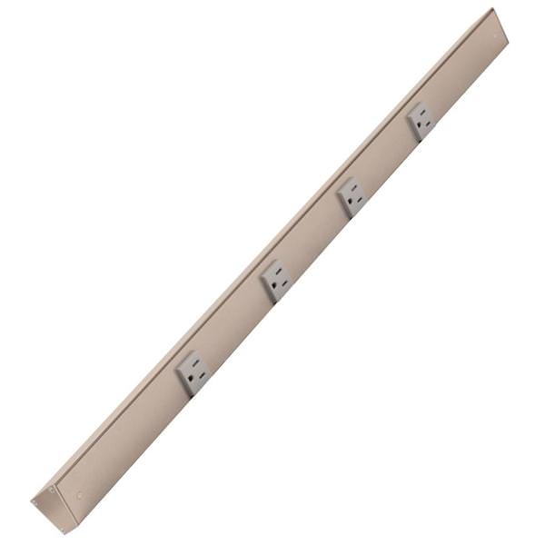 30" 15 amp 120 volt Satin Nickel Under Cabinet Power Strip